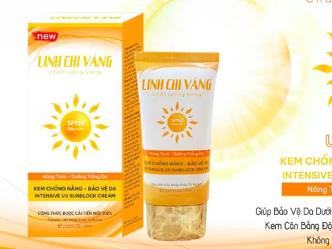 Thu hồi kem chống nắng - Bảo vệ da Intensive UV Sunblock Cream Linh Chi Vàng kém chất lượng